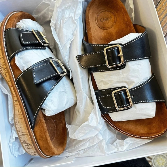 Chloe ‘Marah’ Leather Boho Sandals - Size 41 (US 10) - Picture 1 of 14